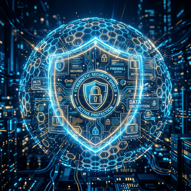 High-tech Security Shield Visualization